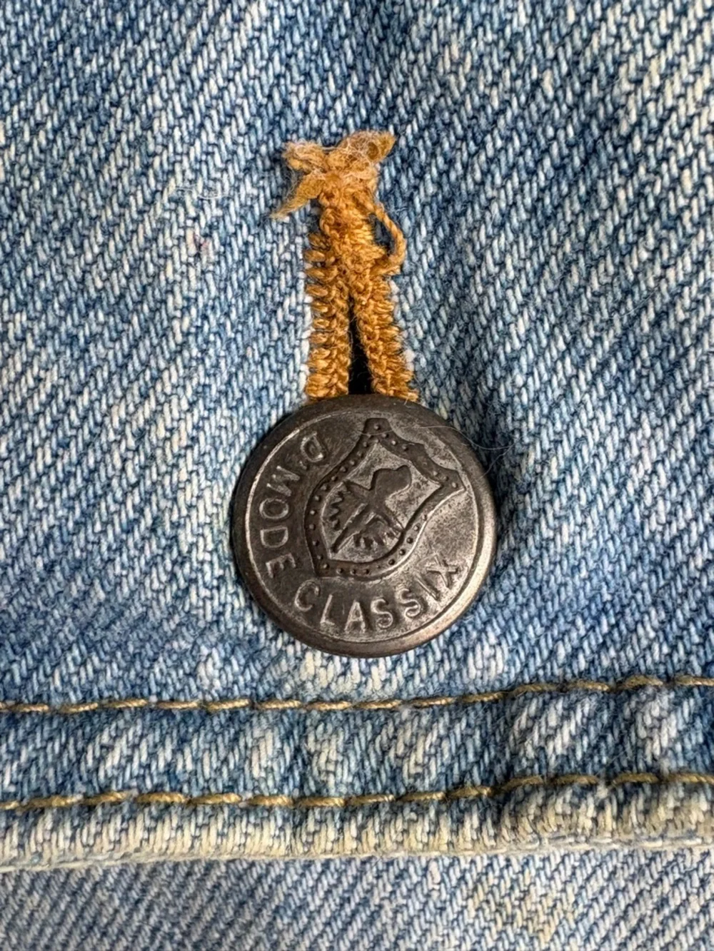 Vintage Light Blue Denim romper with Front Zipper size 5